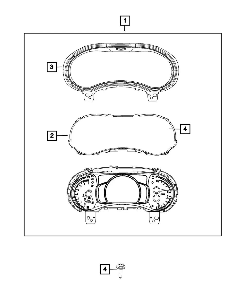 Instrument Panel Cluster - Mopar (68790835AD)