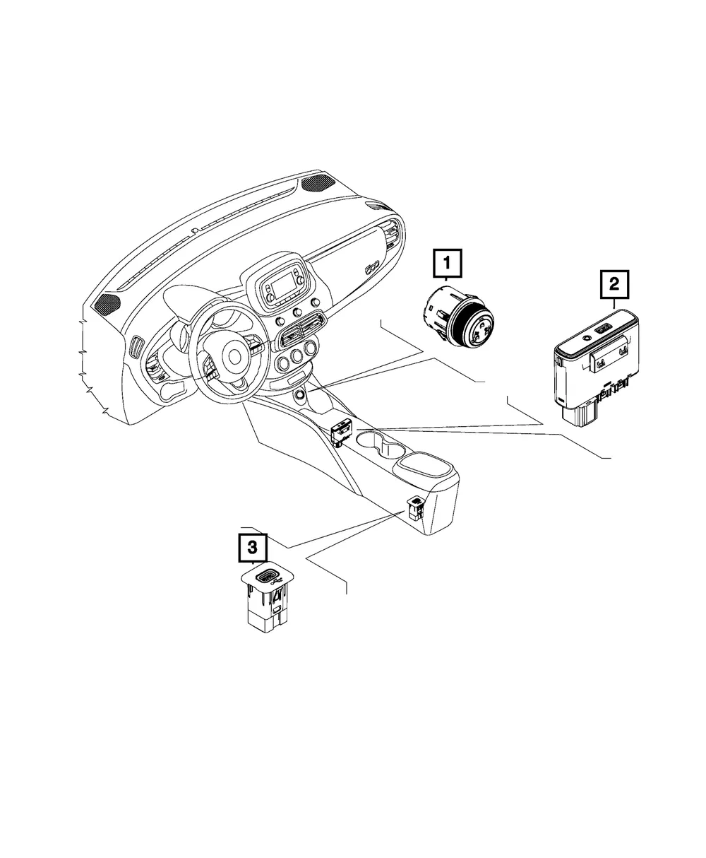 Traction Control Switch - Fiat (6CA23LXFAA)