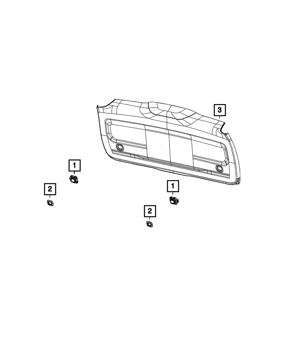 Cargo Lamp Bezel - Mopar (6ut55sd4ab)