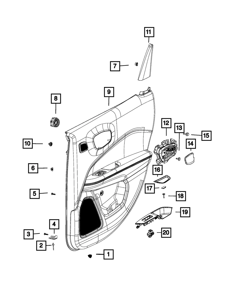 Power Window Switch - Mopar (6xp89tx7ab)