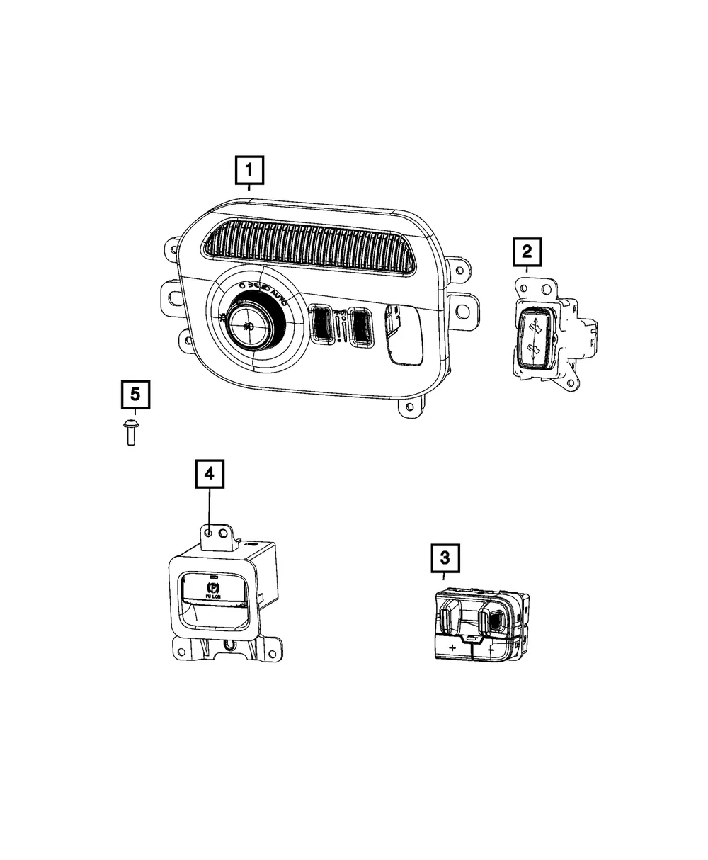 Headlamp Switch - Mopar (7CS541D4AC)
