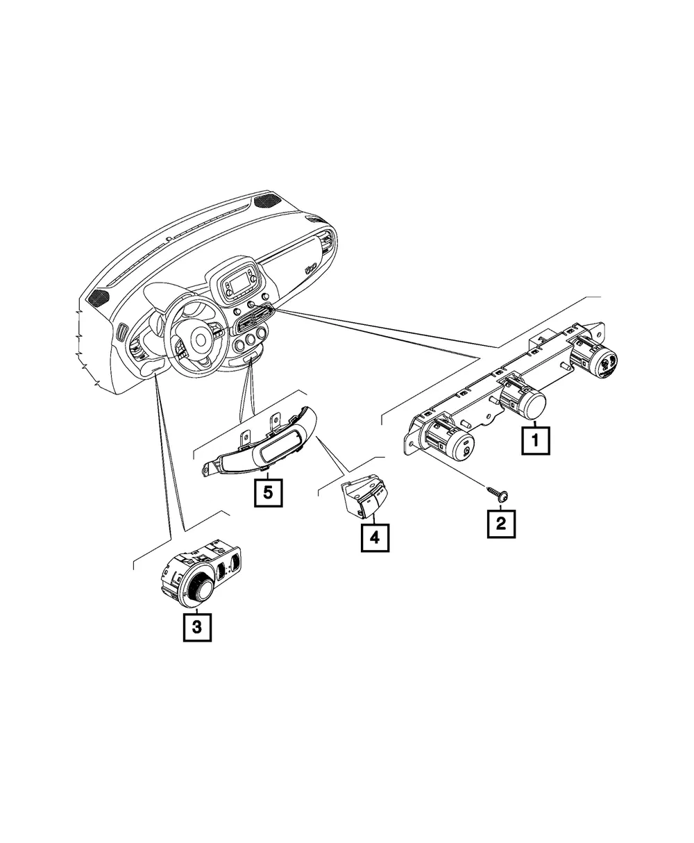 Heated Seat Switch, Right - Mopar (7HA62LXHAA)