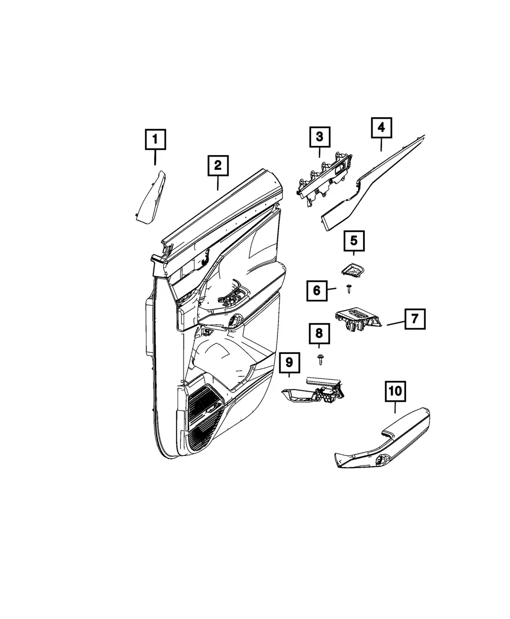 Switch Bezel, Left - Mopar (7LV29TX7AA)