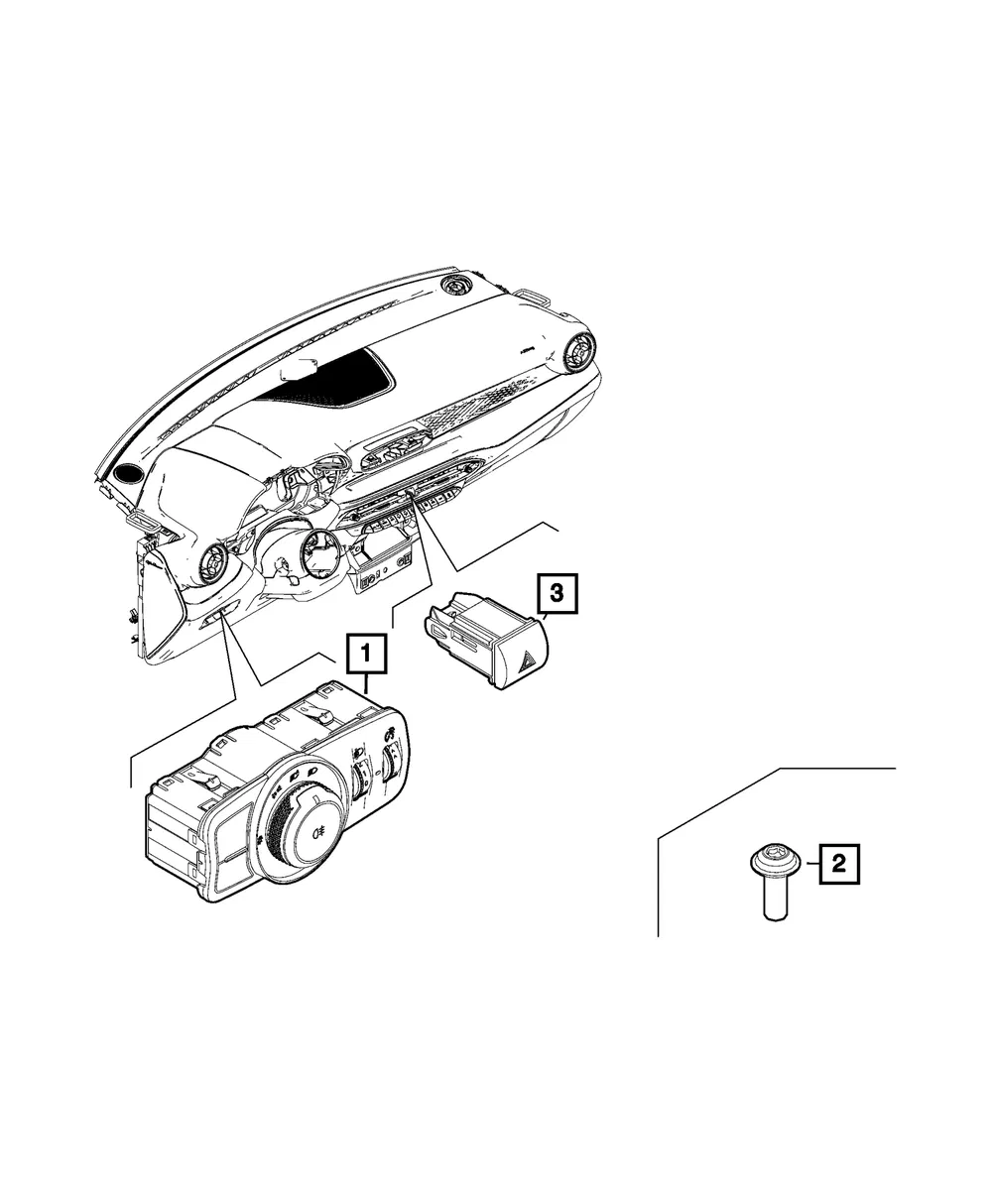 Hazard Warning Switch - Mopar (7MT79JXWAA)