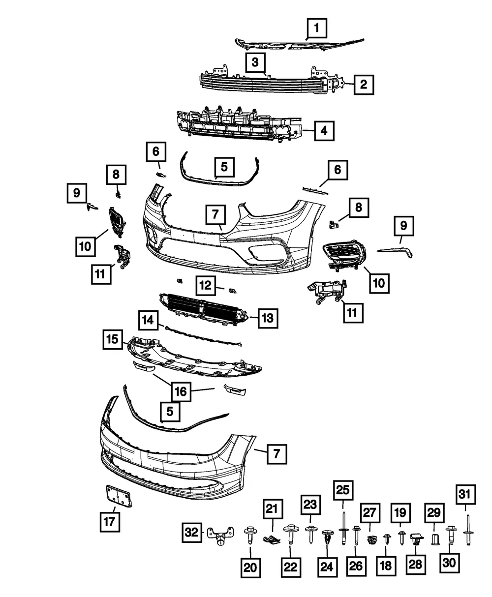 Fog Lamp Applique, Left - Mopar (7RC47MA7AA)