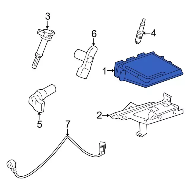 Engine Control Module (ECM) - Ford (7e5z12a650amarm)