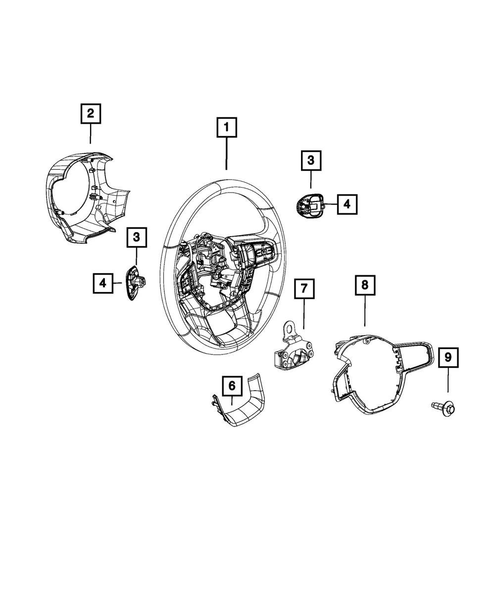 Switch Cover, Left - Mopar (7fb332n8aa)
