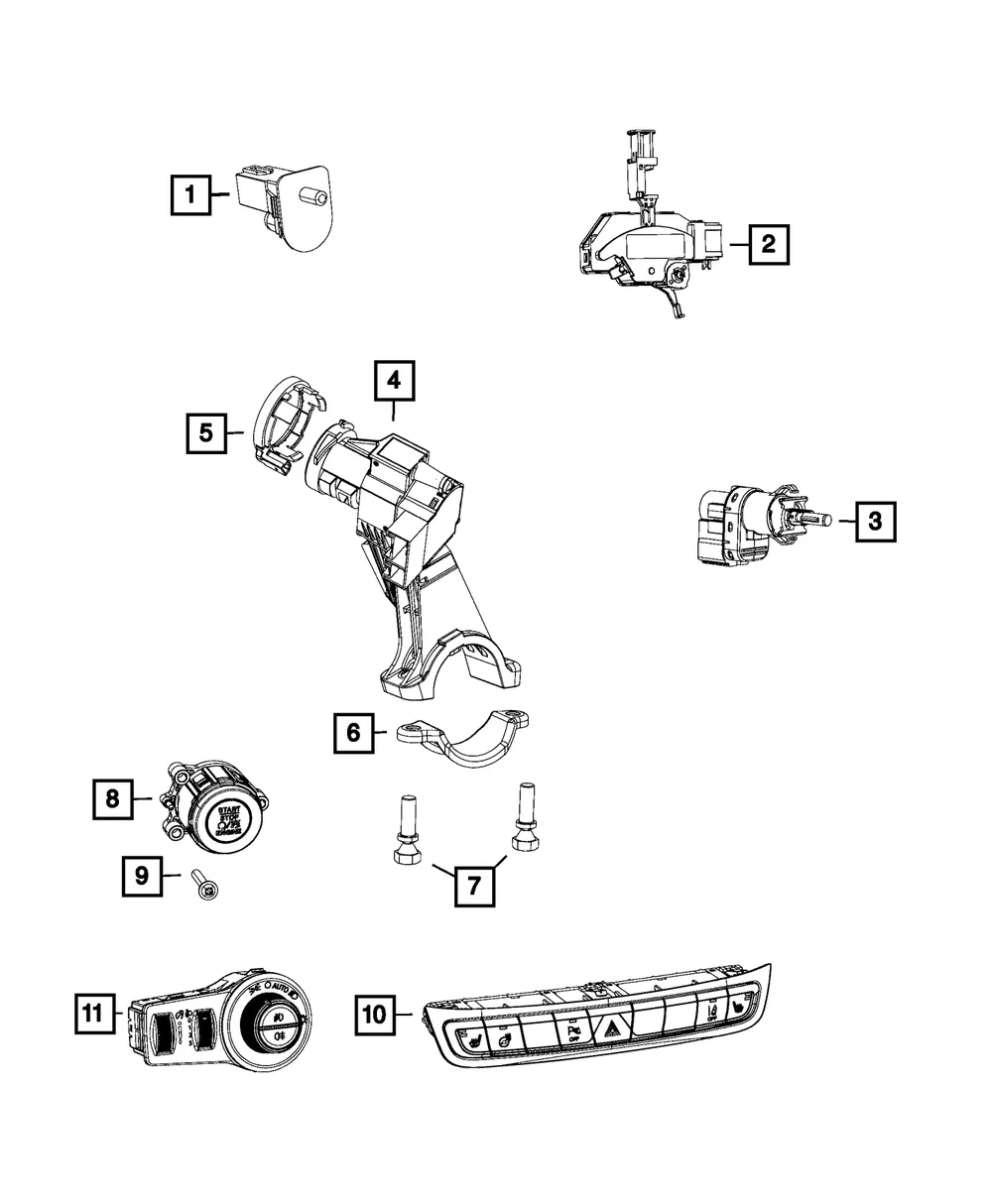 Ignition Switch - Mopar (7ge04dx9aa)