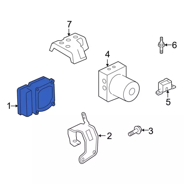 ABS Control Module - Ford (7l1z2c219a)
