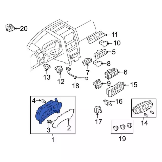 Instrument Cluster - Ford (7l2z10849ba)