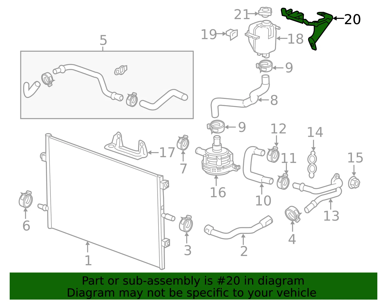 Coolant Temperature System Control Module Bracket - GM (84002395)