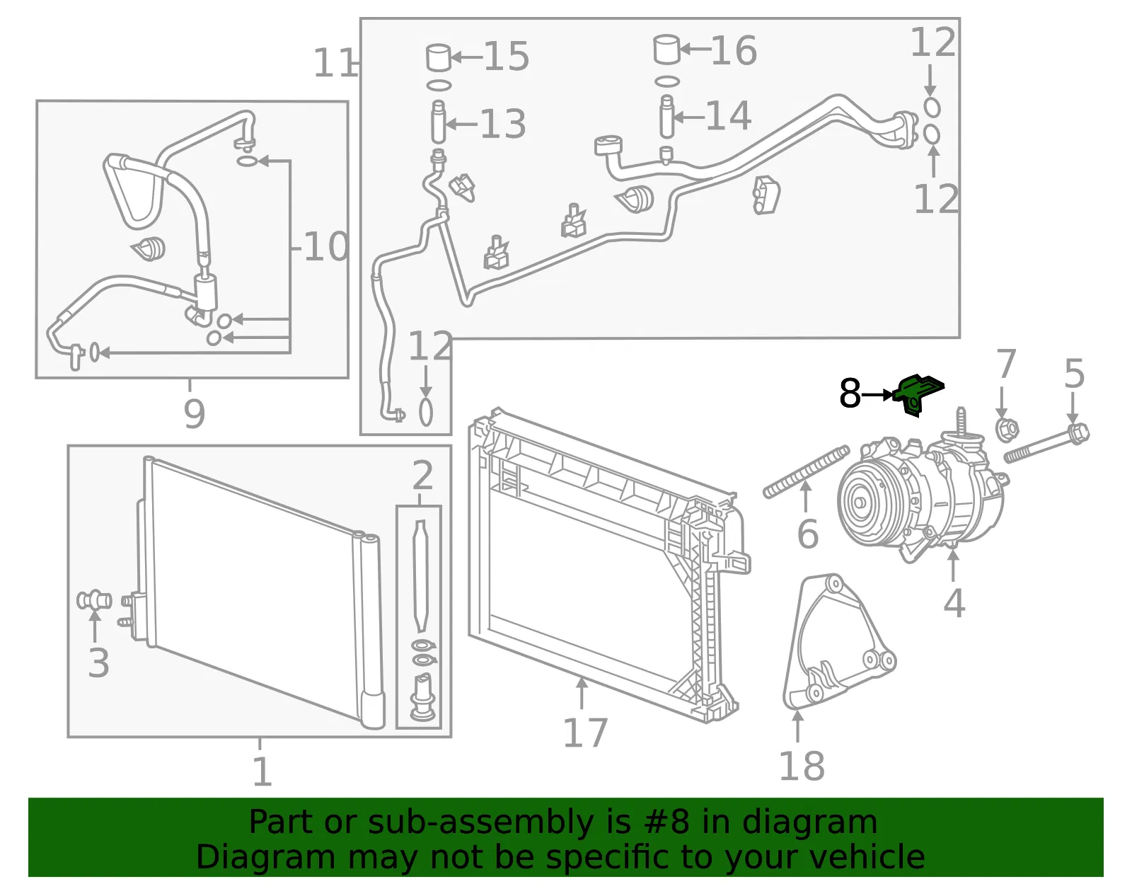 Engine Wiring Harness Bracket - GM (84043540)