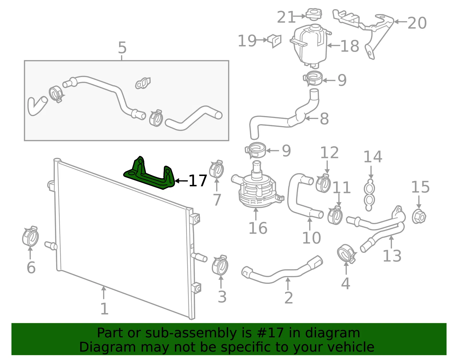 Generator Control Module Coolant Pump Bracket - GM (84047308)