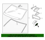 Black Windshield Multifunction Sensor Mount Bracket Cover Insert - GM (84049175)