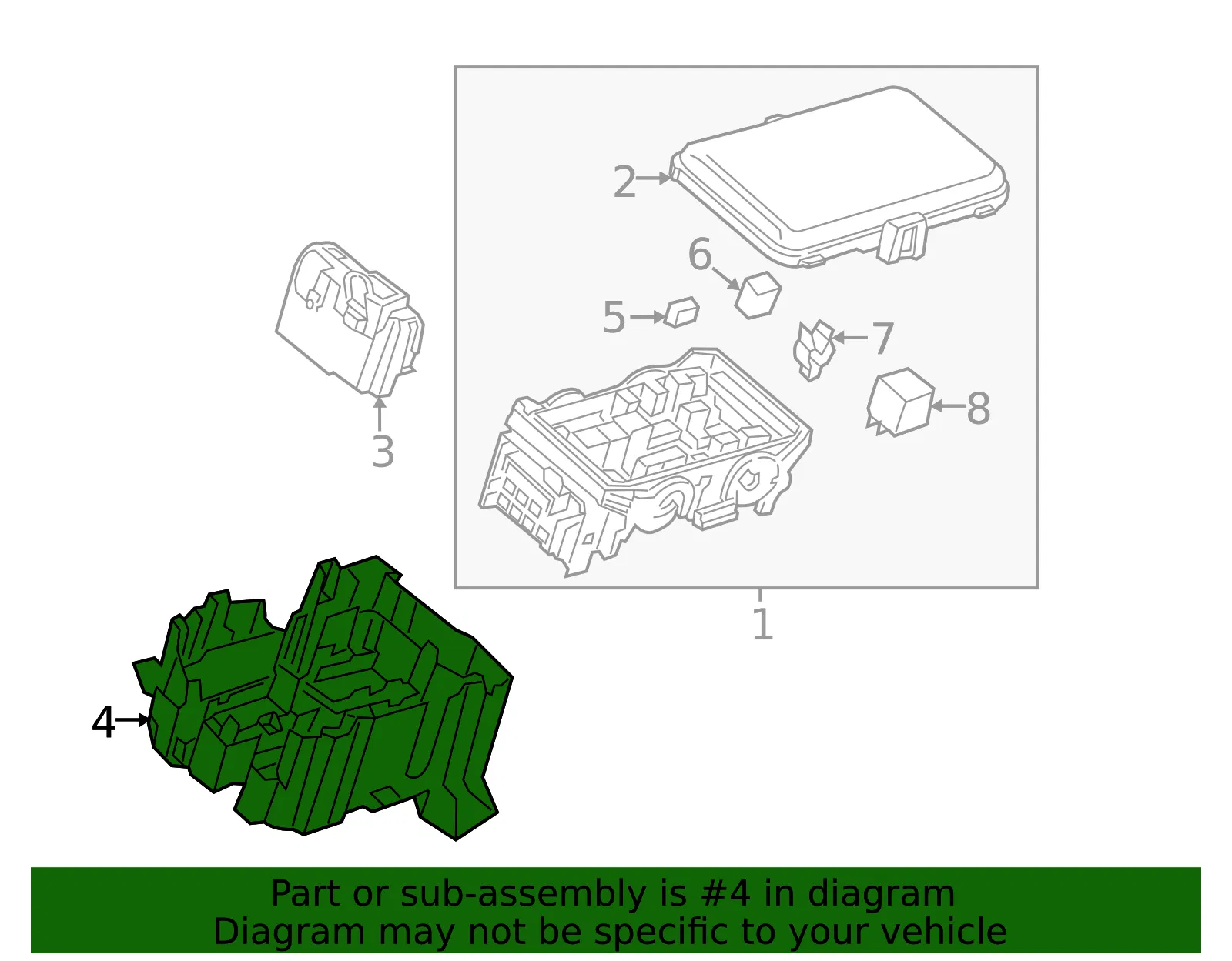 Fuse Box Bracket - GM (84051749)