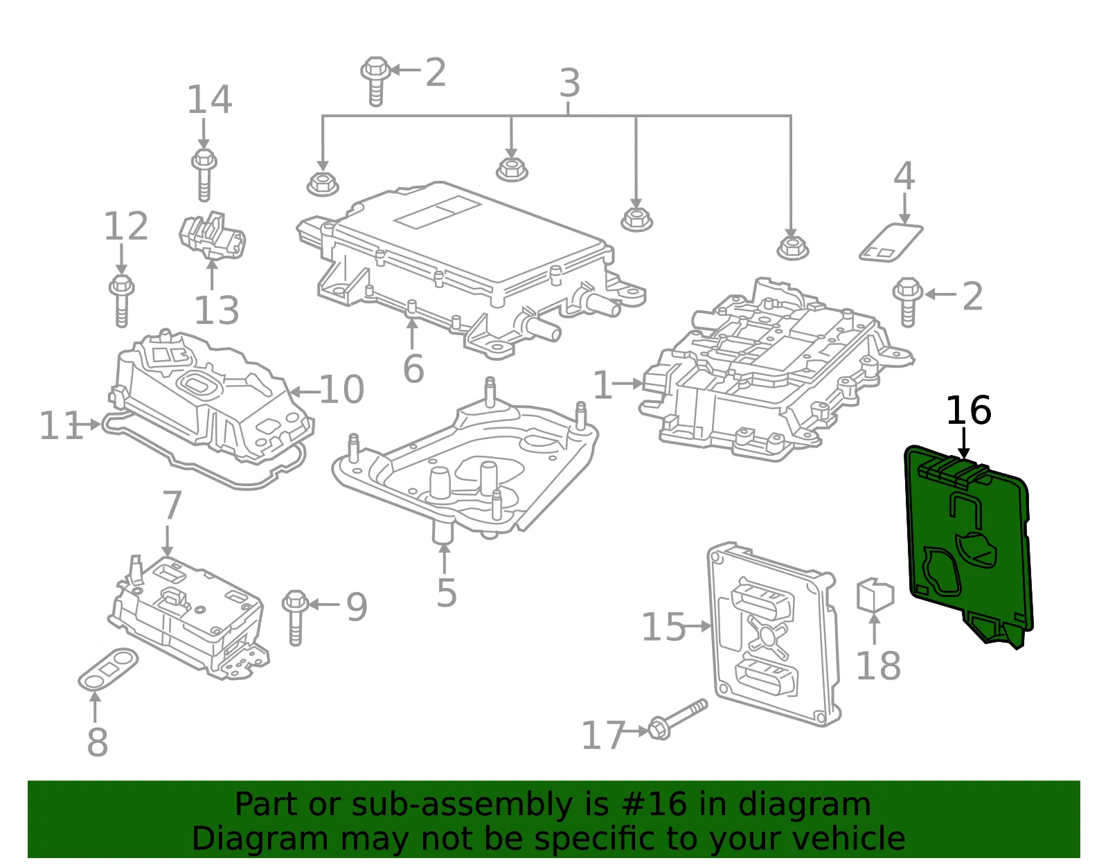 Interface Control Module Bracket - GM (84056241)