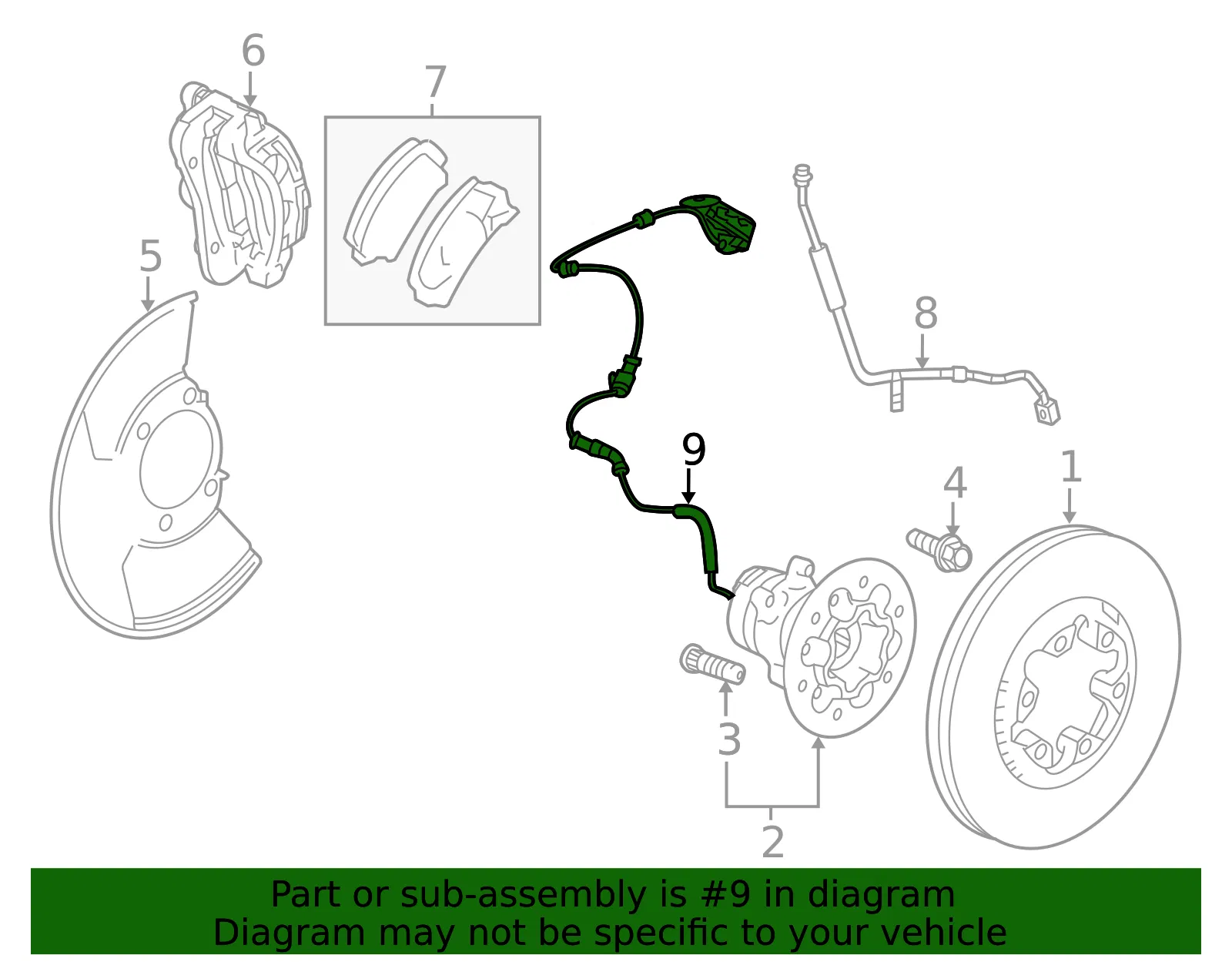 Front Wheel Speed Sensor - GM (84070321)
