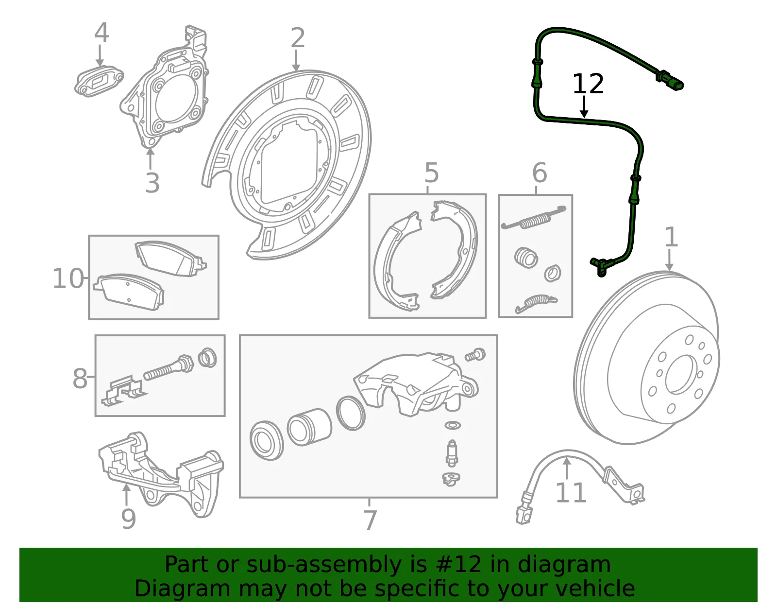 Rear Wheel Speed Sensor - GM (84099767)