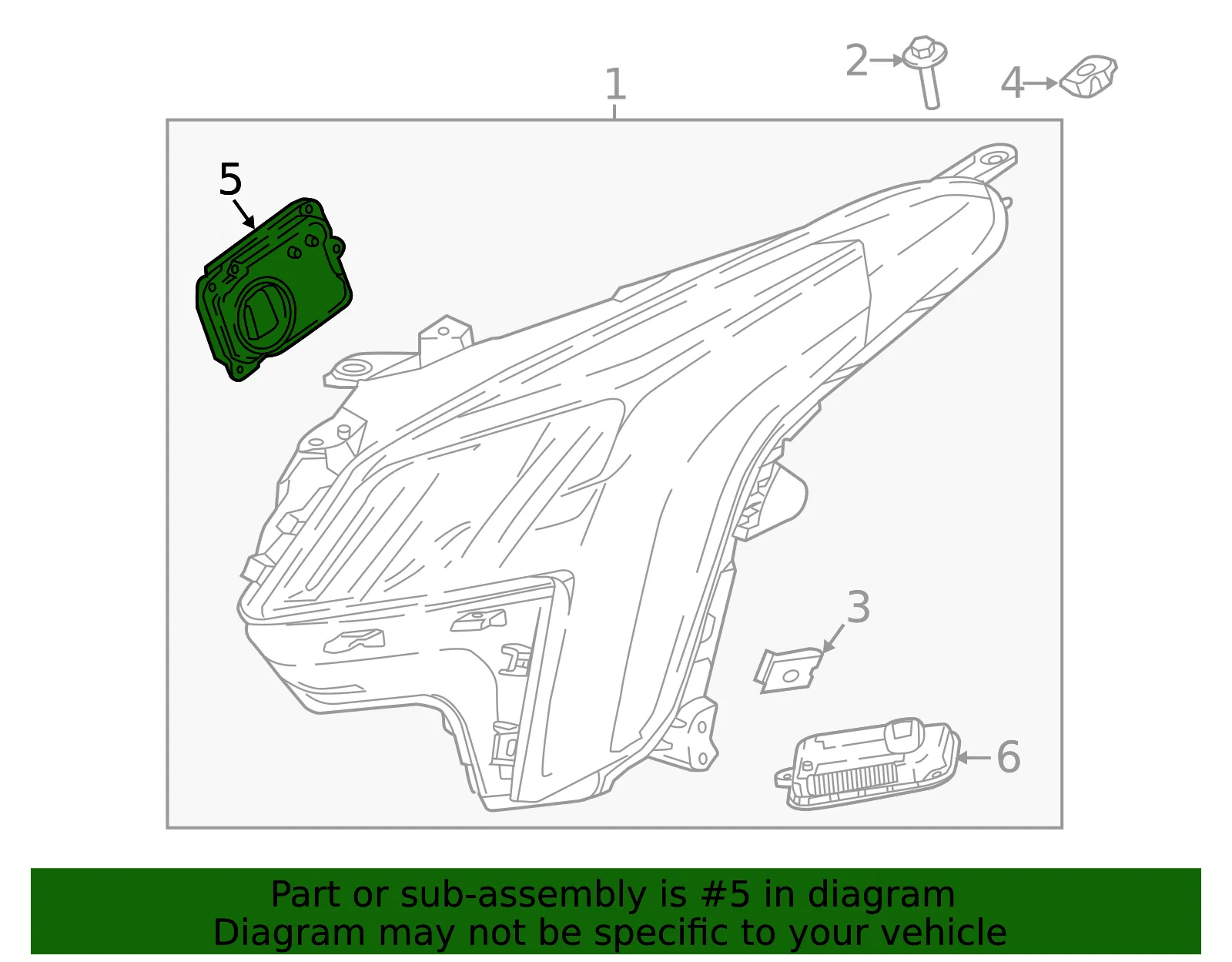 Headlamp LED Driver Module - GM (84124790)