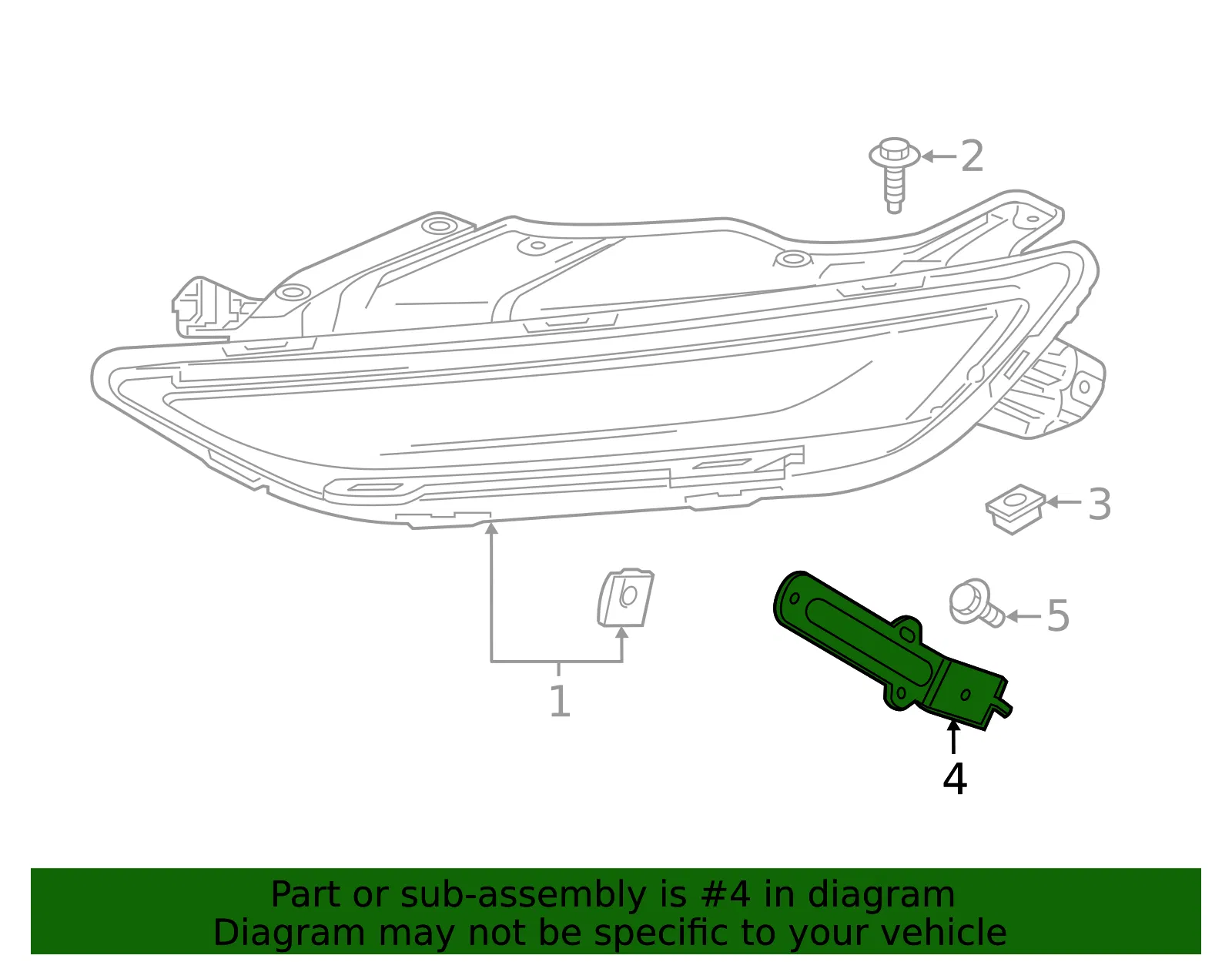 Lamp Bracket - Passenger Side (RH) - GM (84126210)