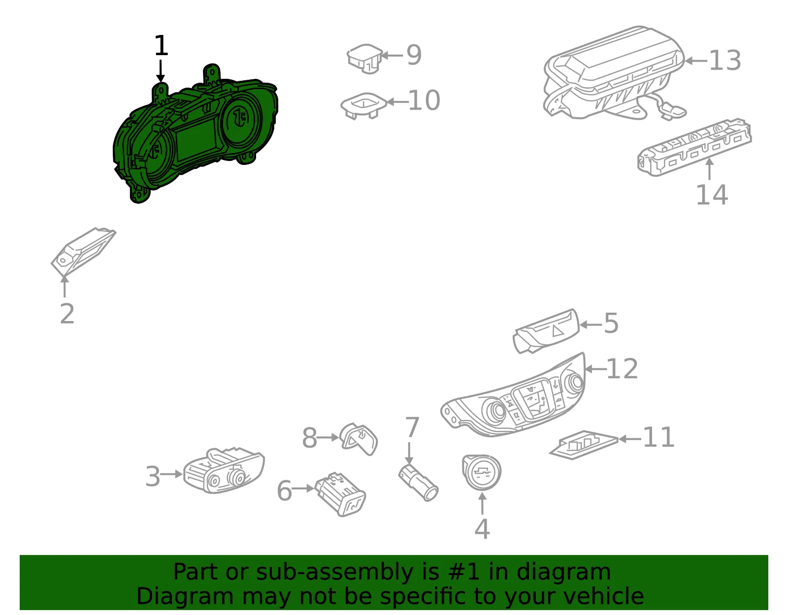 Cluster Assembly - GM (84128307)