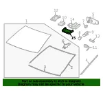 Jet Black Windshield Multi-Function Sensor Mount Bracket Lower Cover - GM (84136563)
