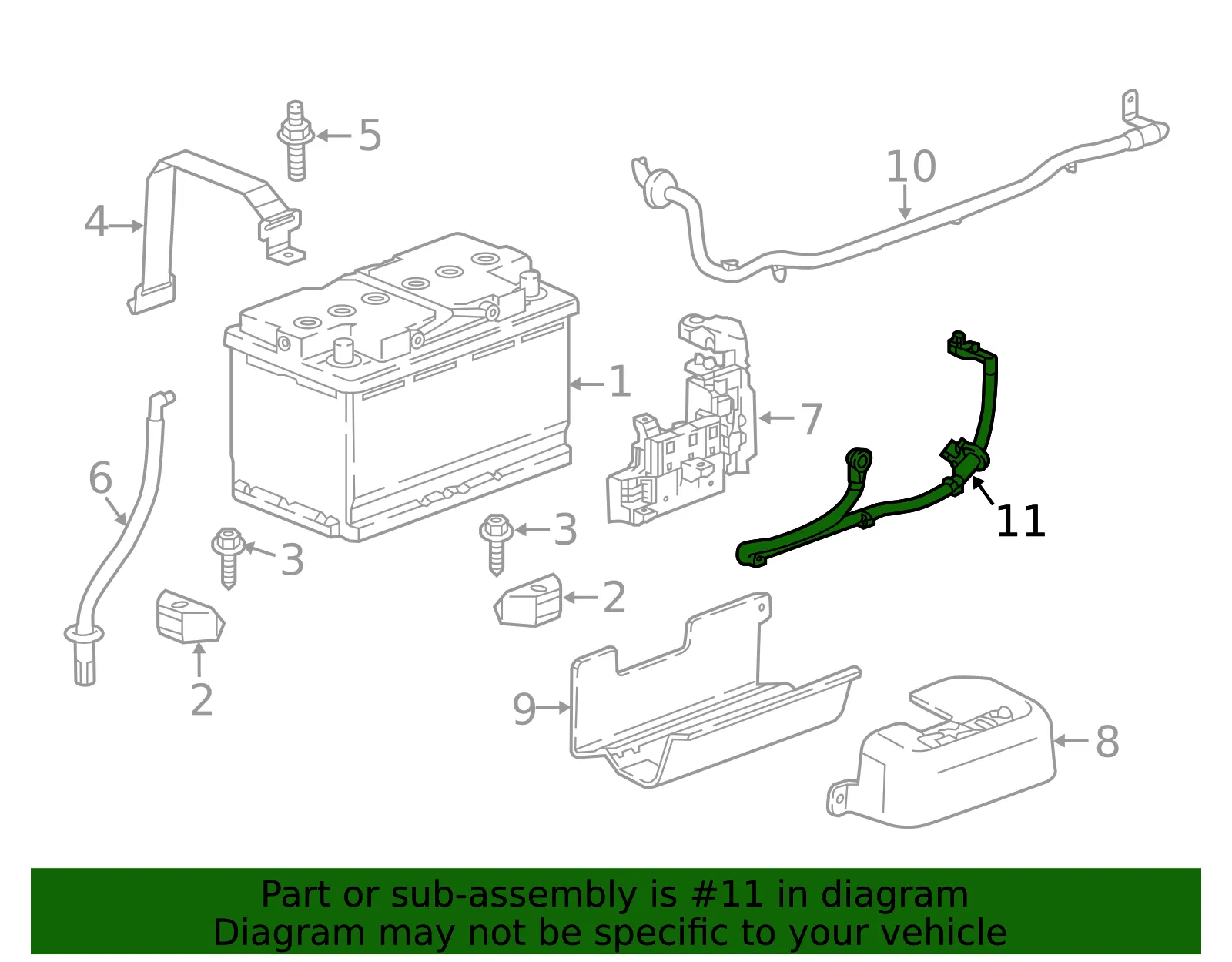 Battery Negative Cable - GM (84144836)