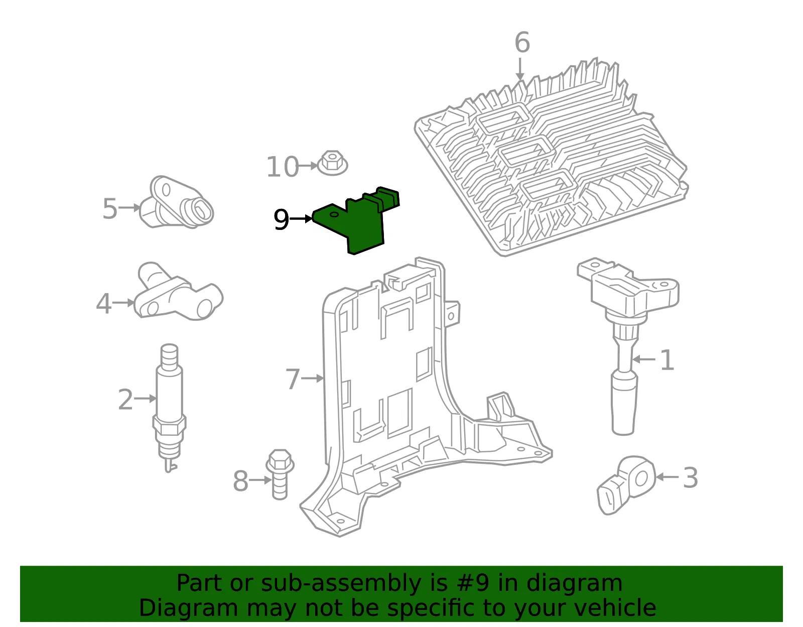 Engine Control Module Bracket Clip - GM (84152199)