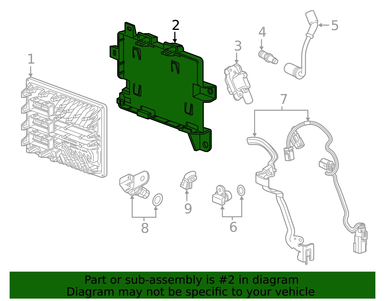 Engine Control Module Bracket - GM (84268449)