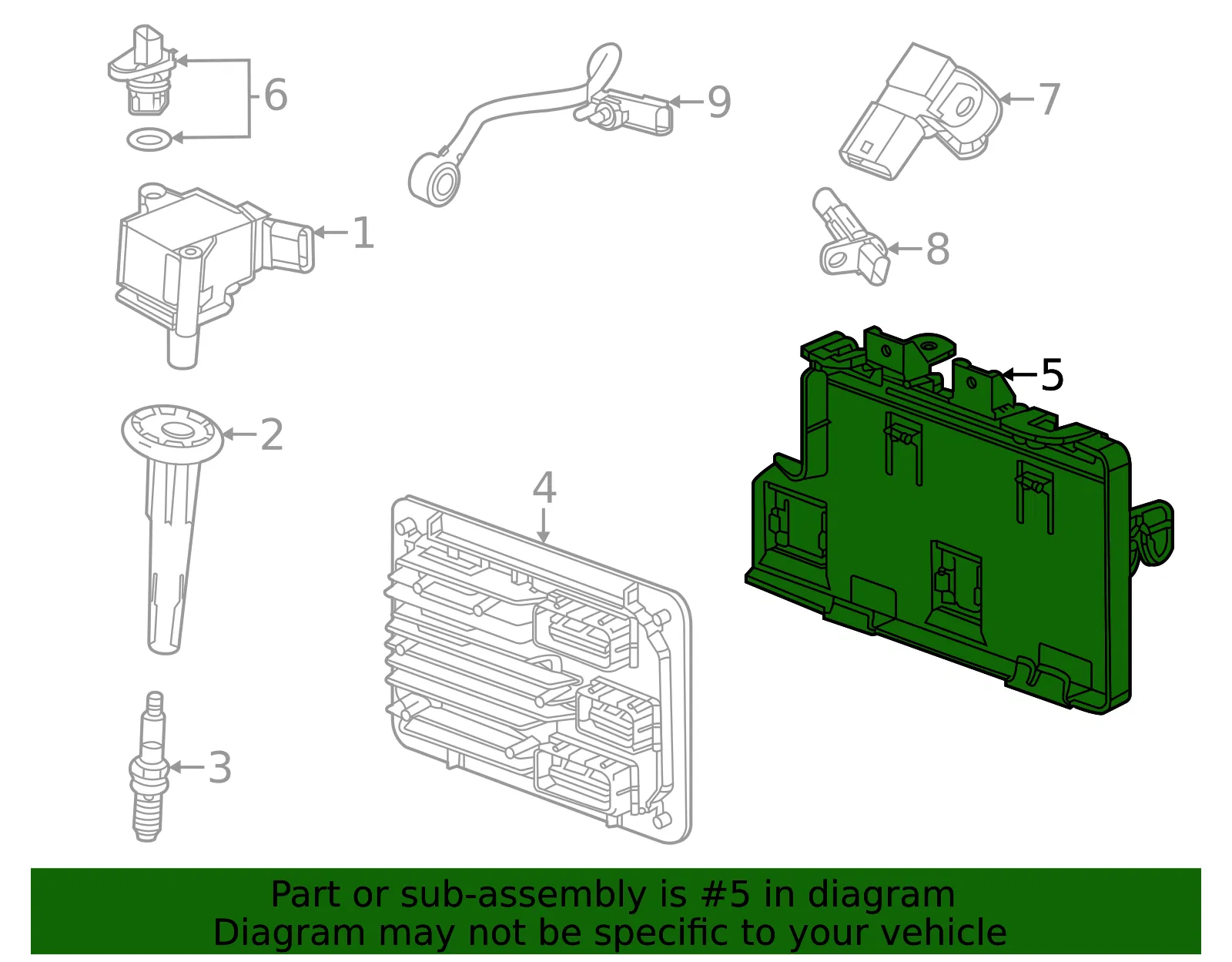 Engine Control Module Bracket - GM (84296969)