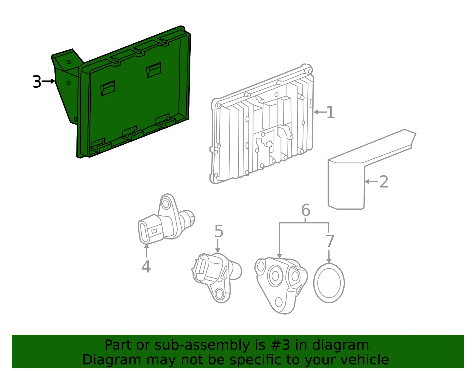 Engine Control Module Bracket - ACDelco (84316130)