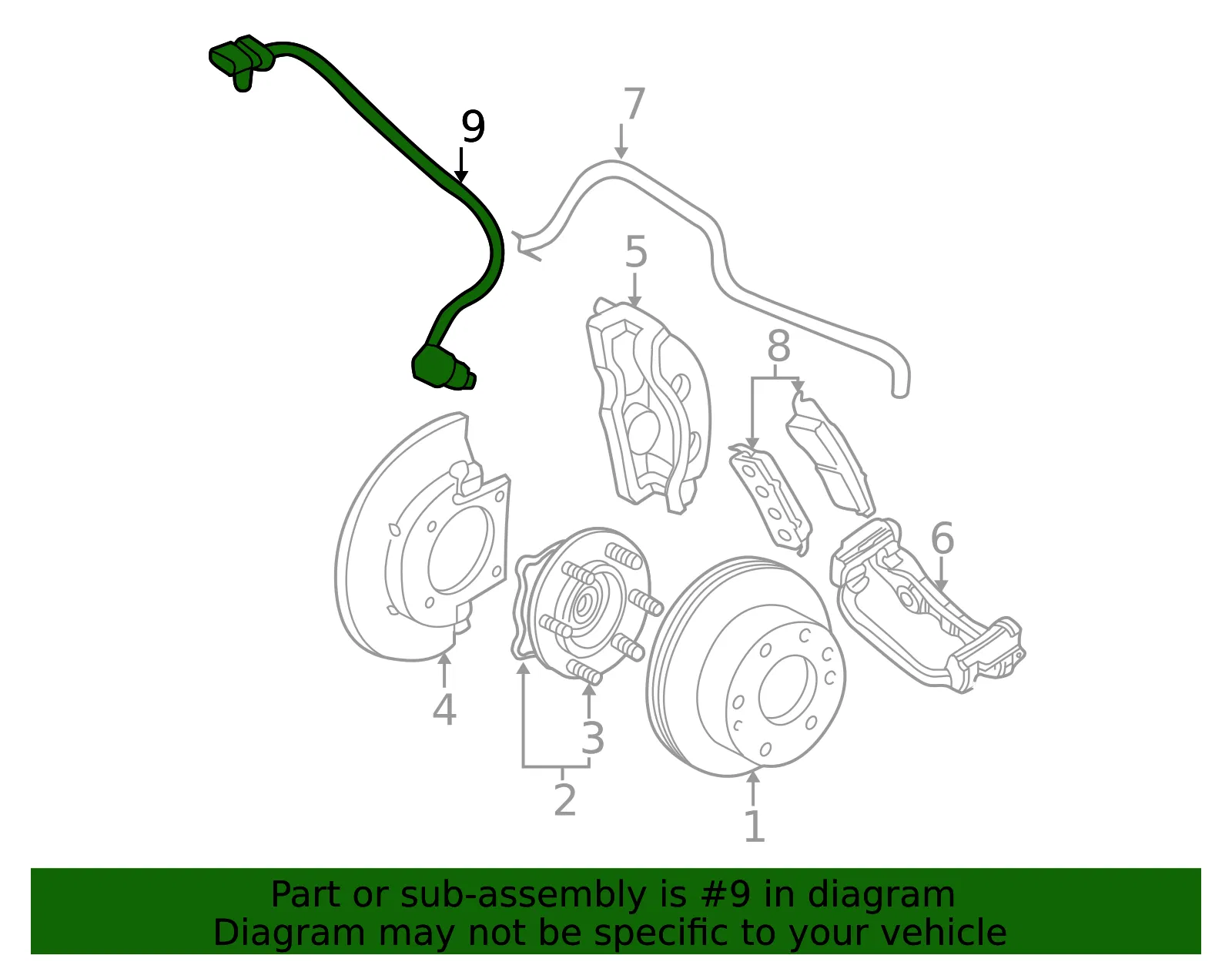 Front Wheel Speed Sensor - GM (84356644)