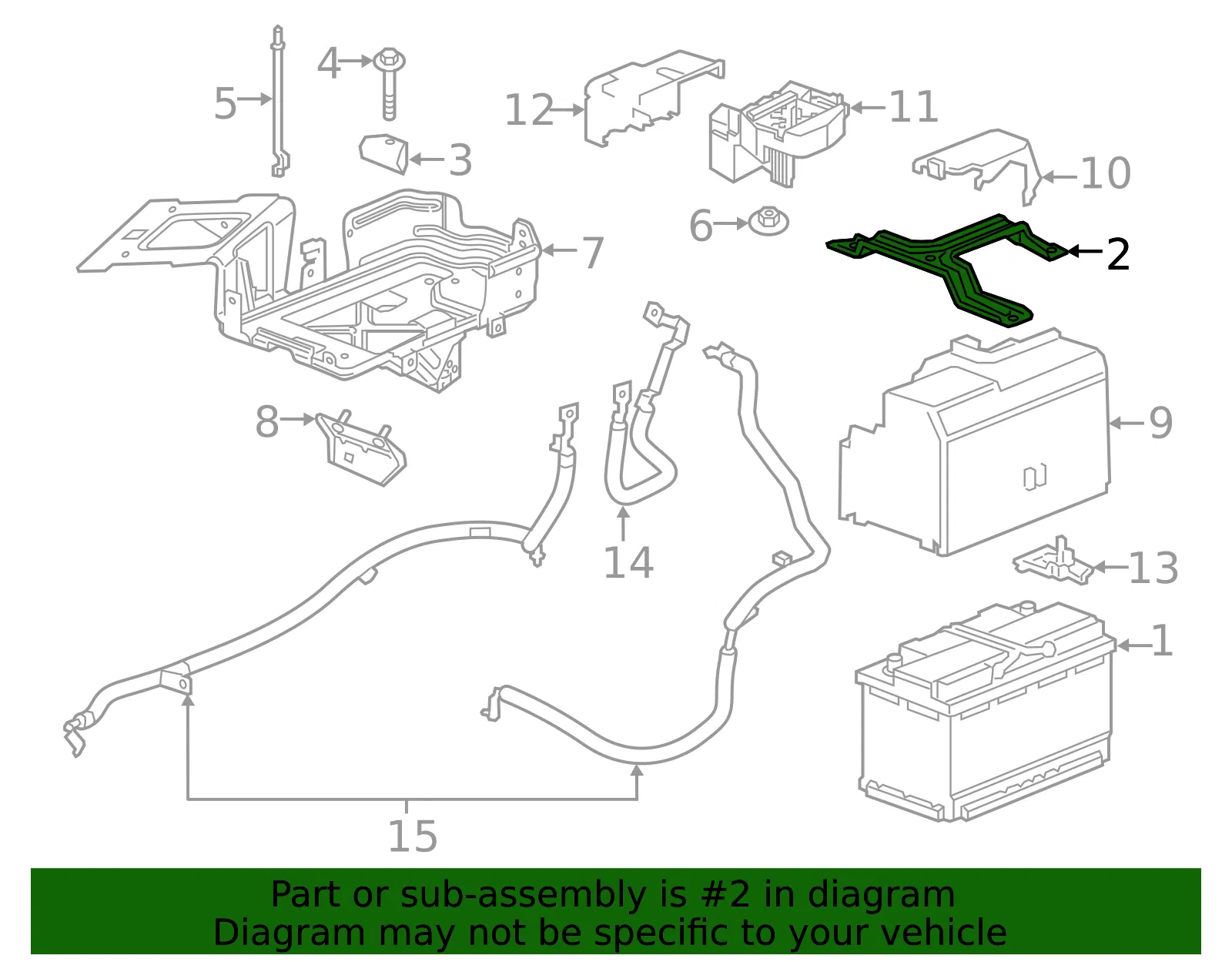 Battery Hold Down Strap - GM (84402033)