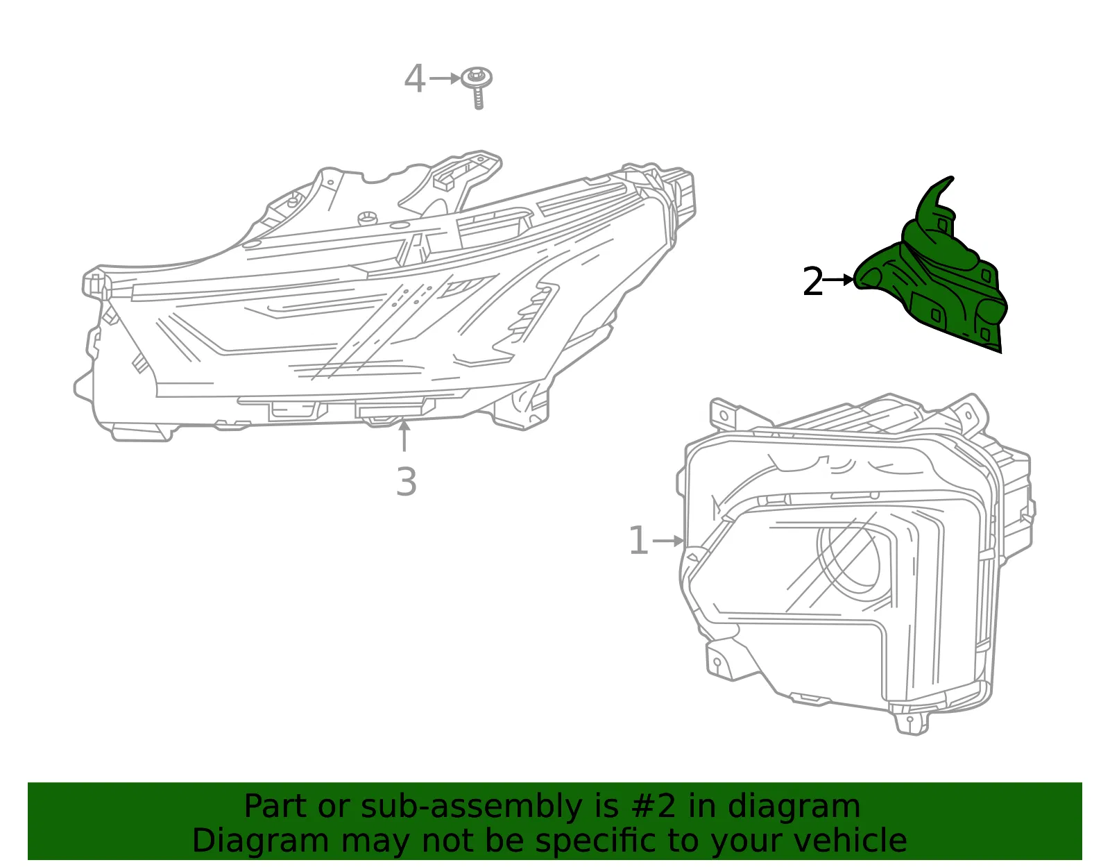 Headlamp Bracket - GM (84421605)