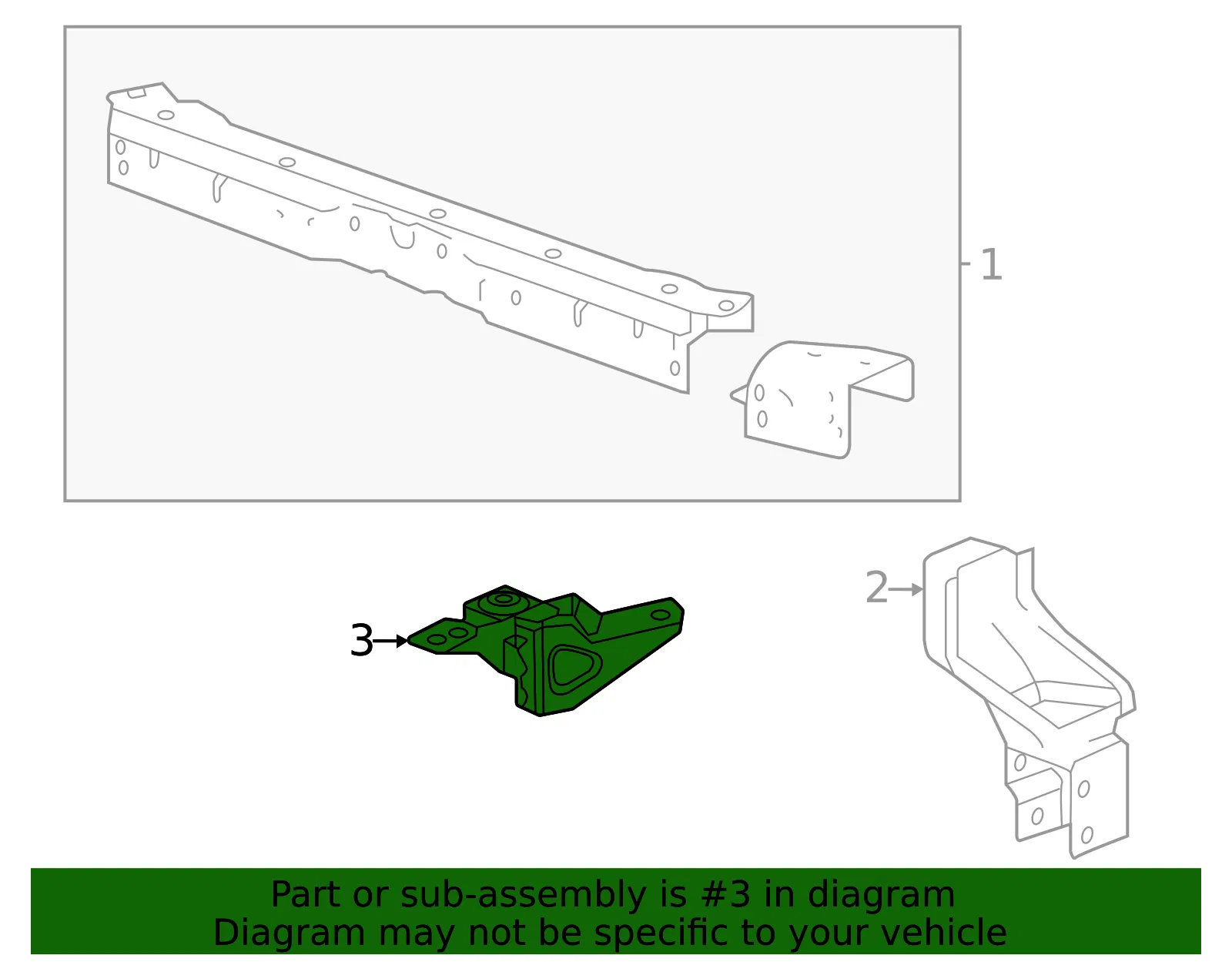 Driver Side Headlamp Bracket - GM (84431339)