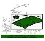 Light Titanium Headlining Trim Panel - GM (84450007)