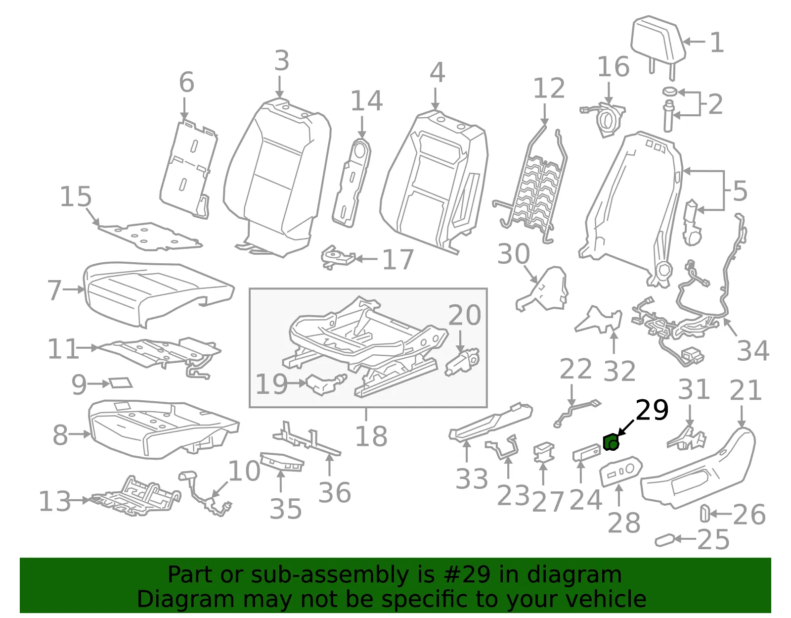Lumbar Switch - GM (84468436)