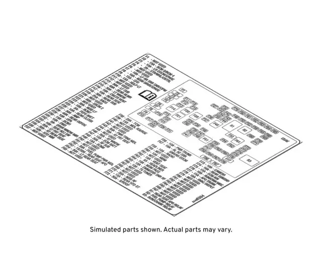 Rear Body Fuse Block Label - GM (84496394)