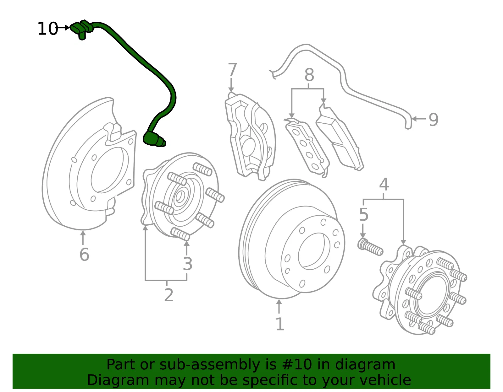 Front Wheel Speed Sensor - ACDelco (84498402)