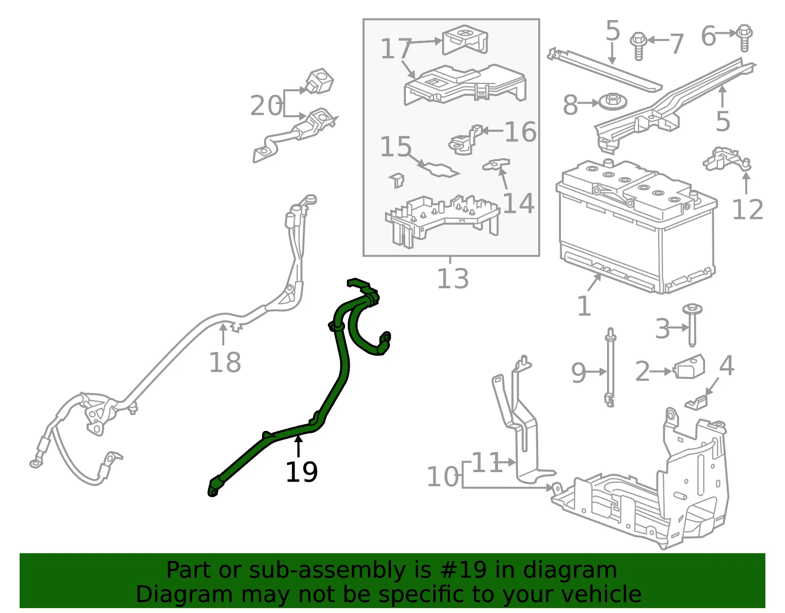 Battery Negative Cable - GM (84515422)