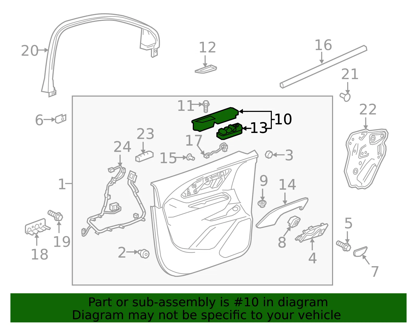Switch Bezel - GM (84536676)