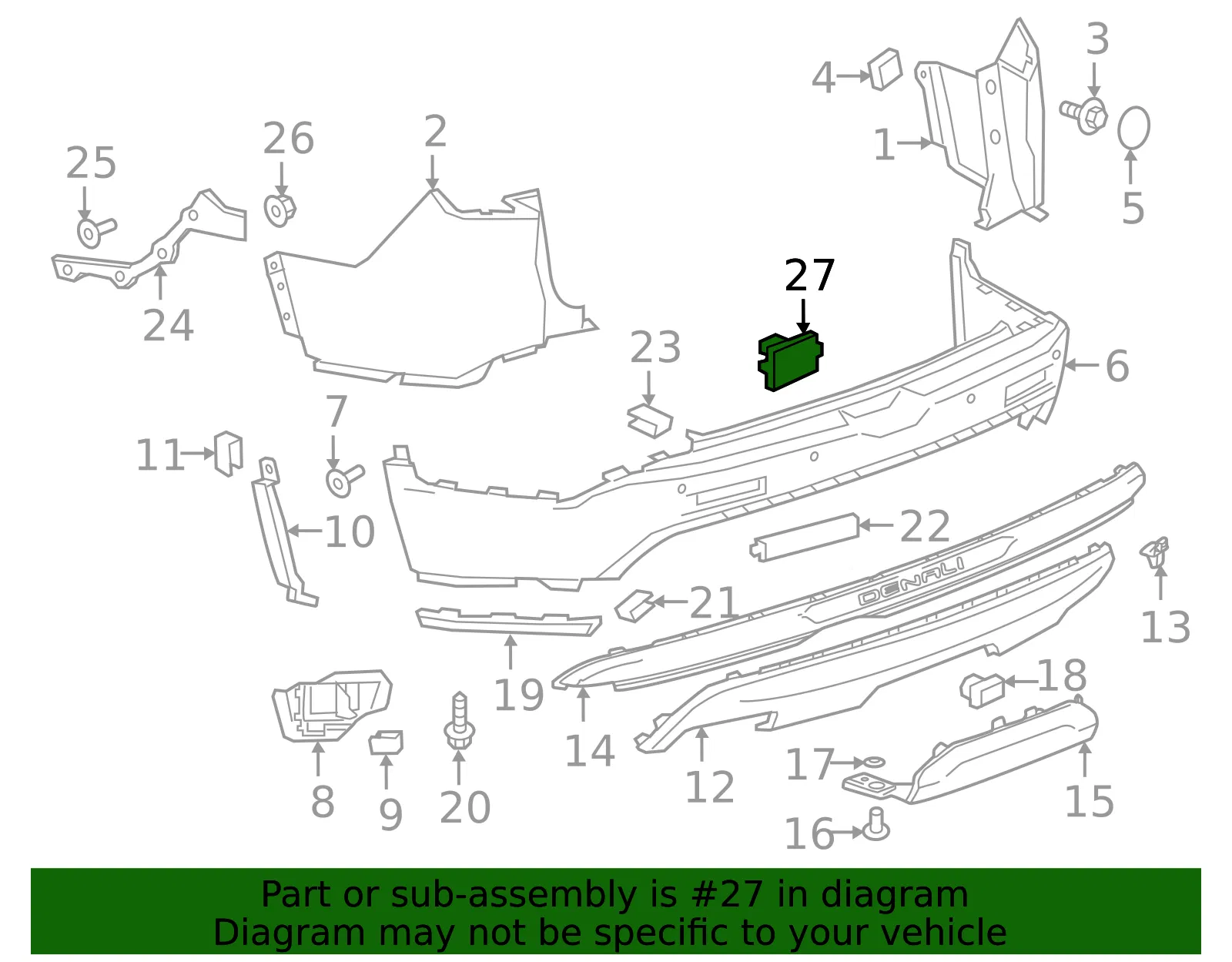 Parking Aid Sensor Bracket - GM (84537784)