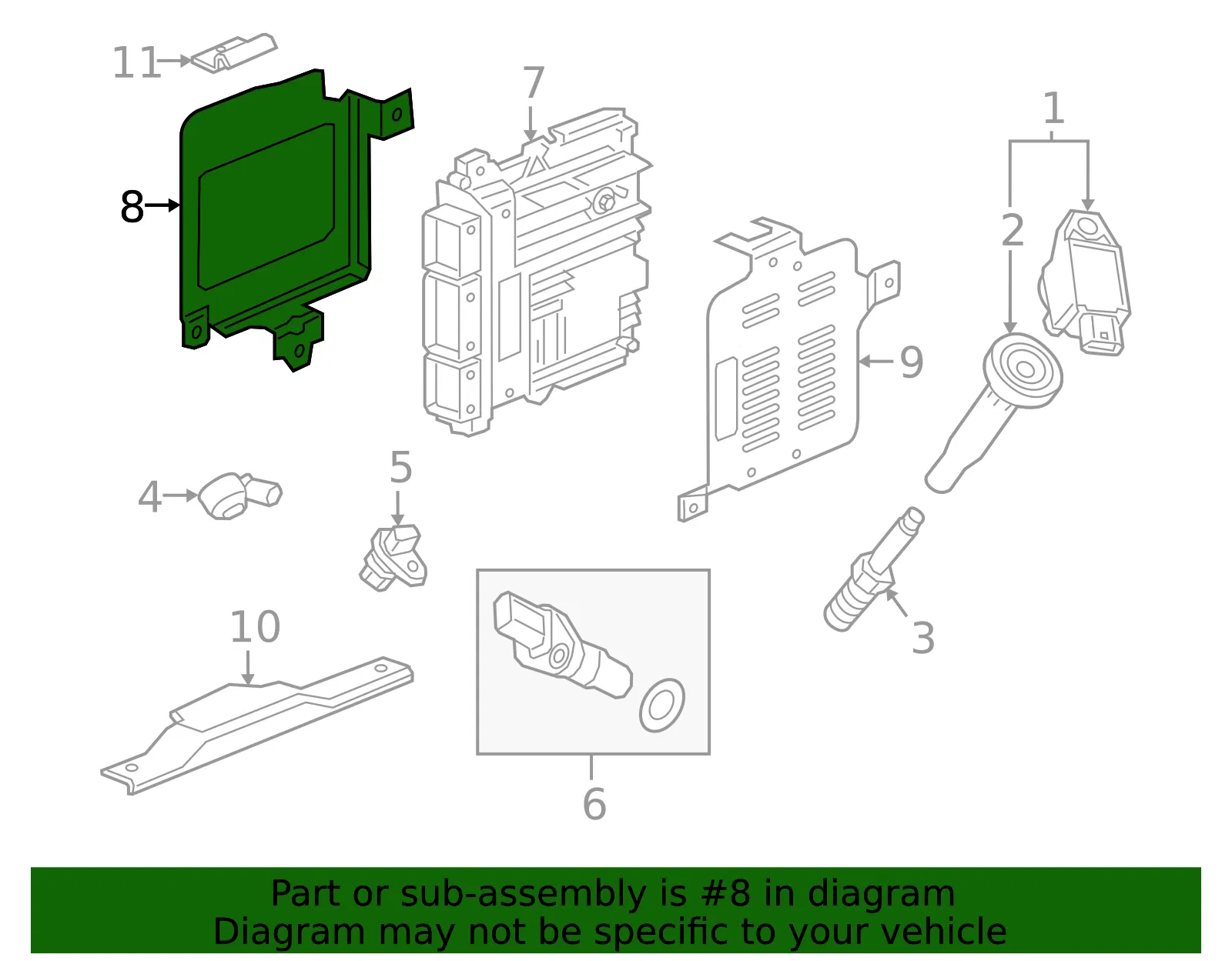 Engine Control Module Bracket - GM (84576139)