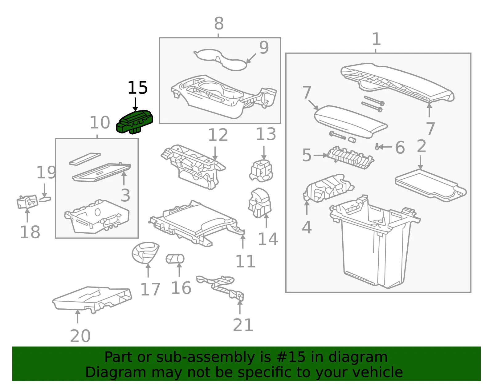 Floor Console Accessory Function Switch - GM (84576843)