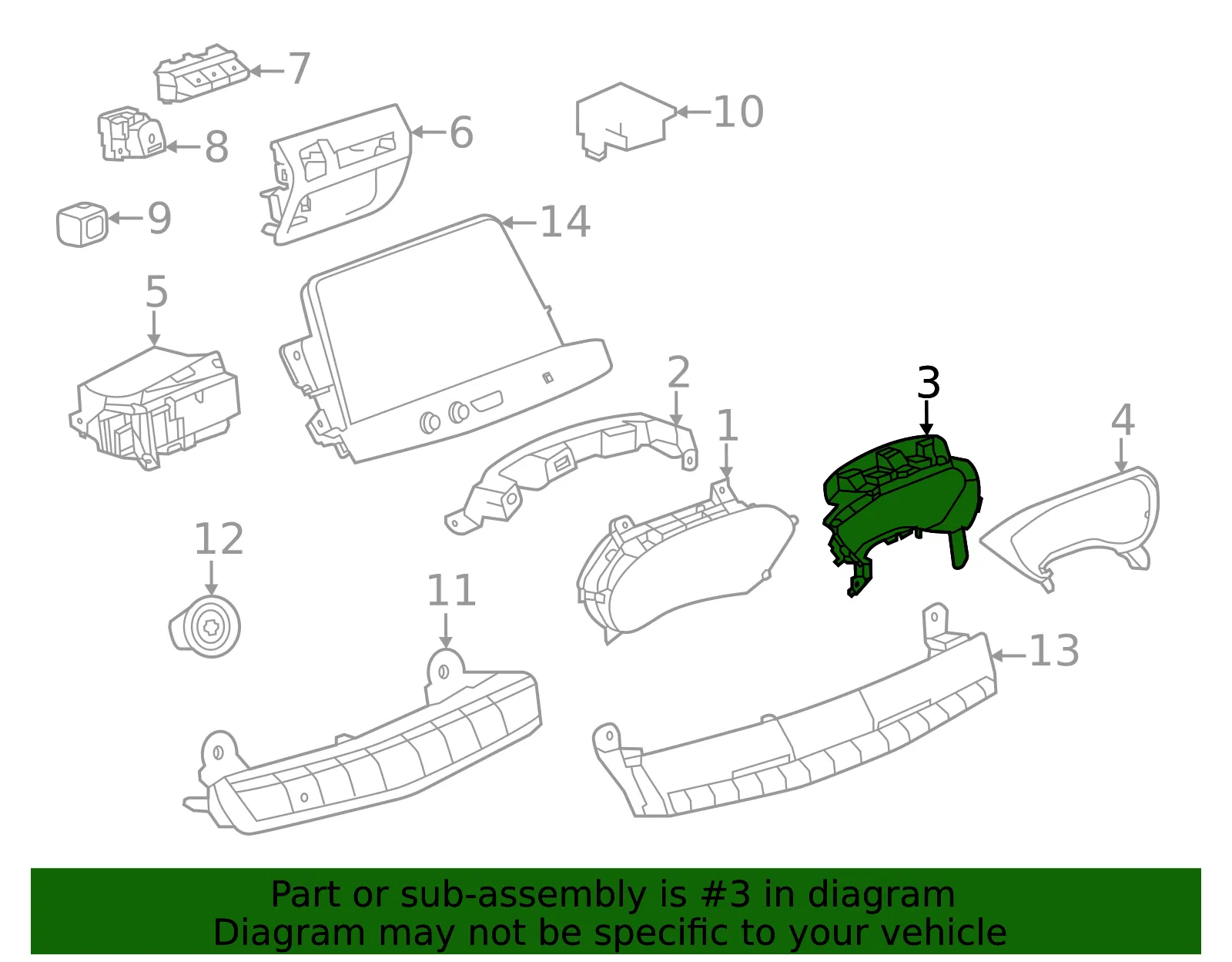 Cluster Pad - GM (84592935)