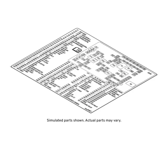 Rear Body Fuse Block Label - GM (84602467)