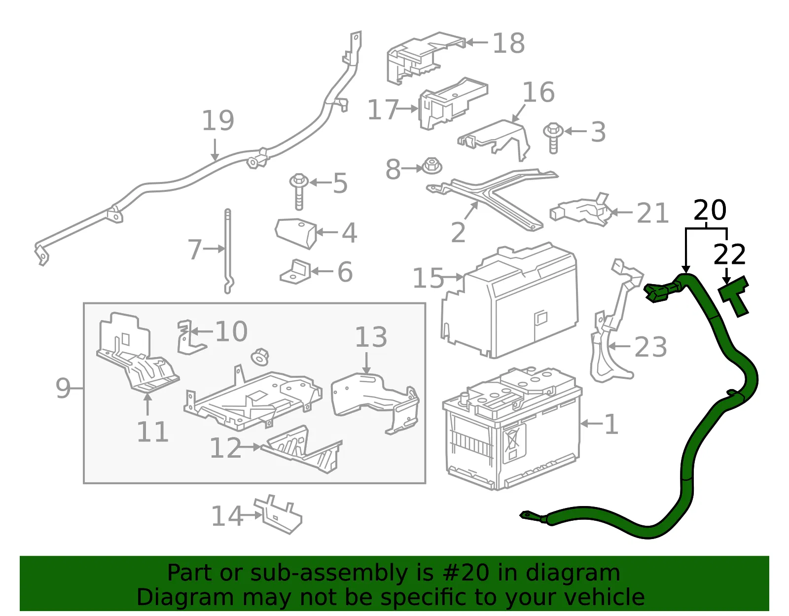 Battery Negative Cable - GM (84608403)
