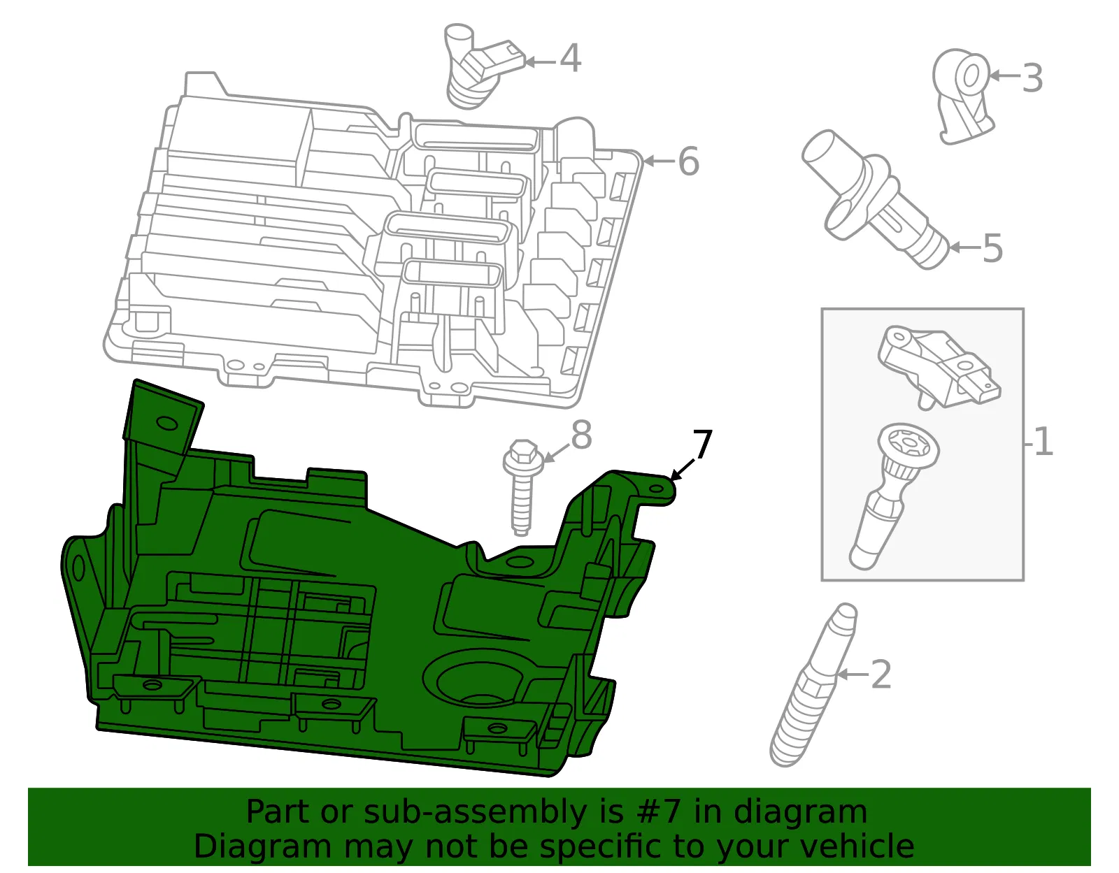 Engine Control Module Bracket - GM (84621939)