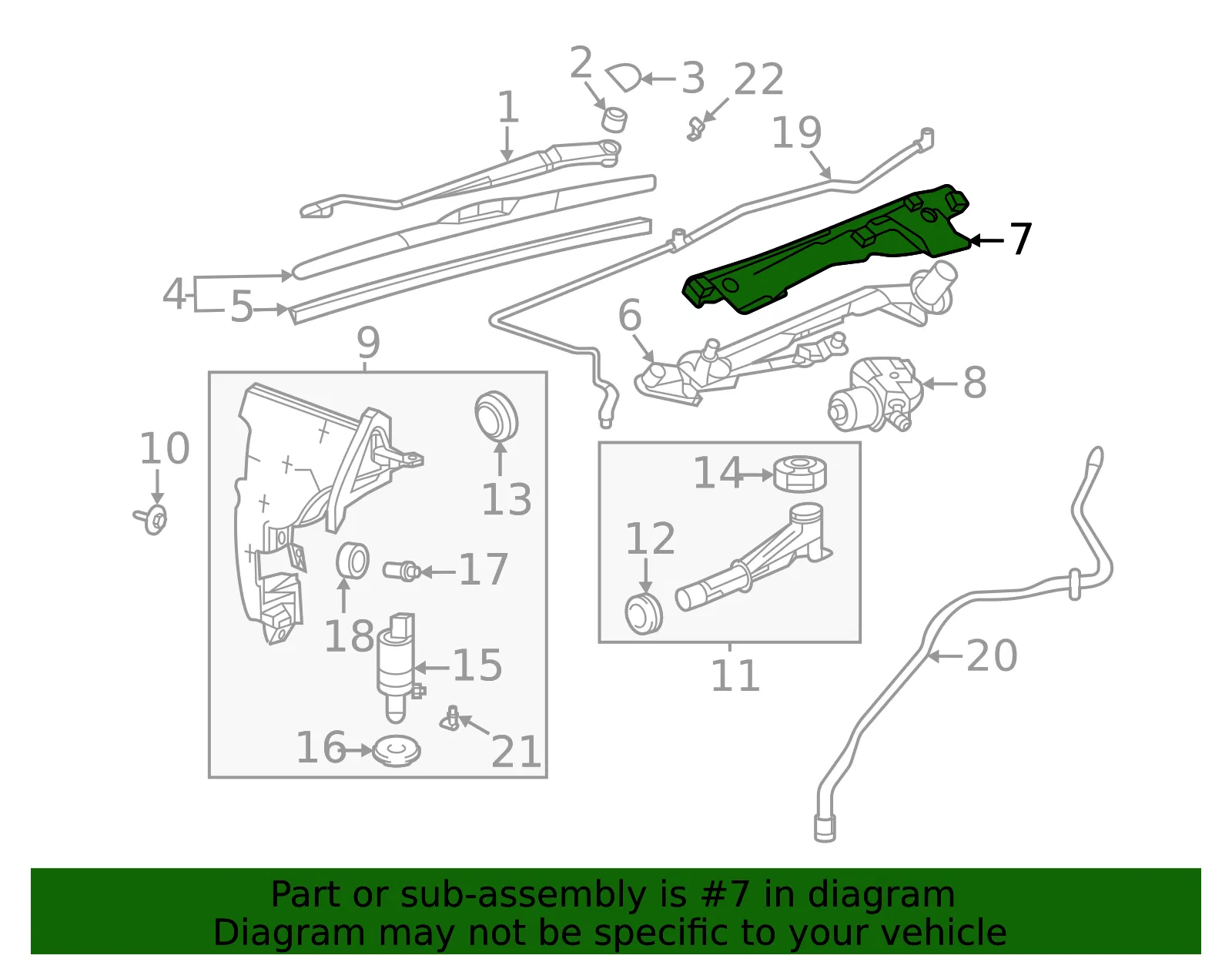 Windshield Wiper System Module Shield - GM (84640928)