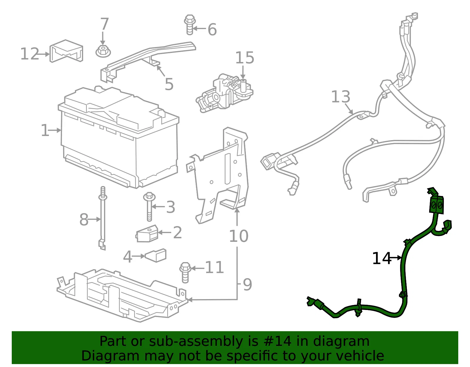 Battery Negative Cable - GM (84652226)
